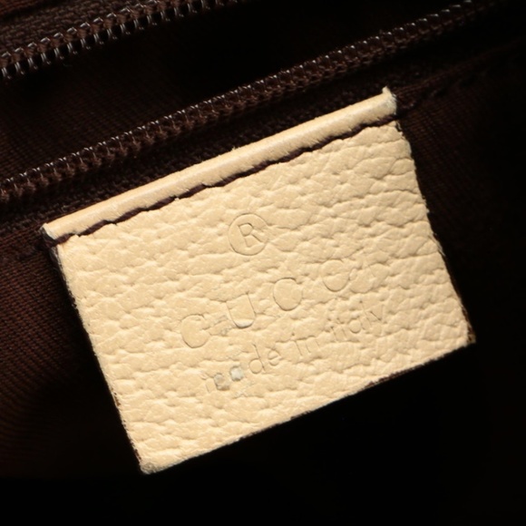 Gucci Shoulder Tote Bag in Tan GG Canvas with Leather Trim - Picture 9 of 15